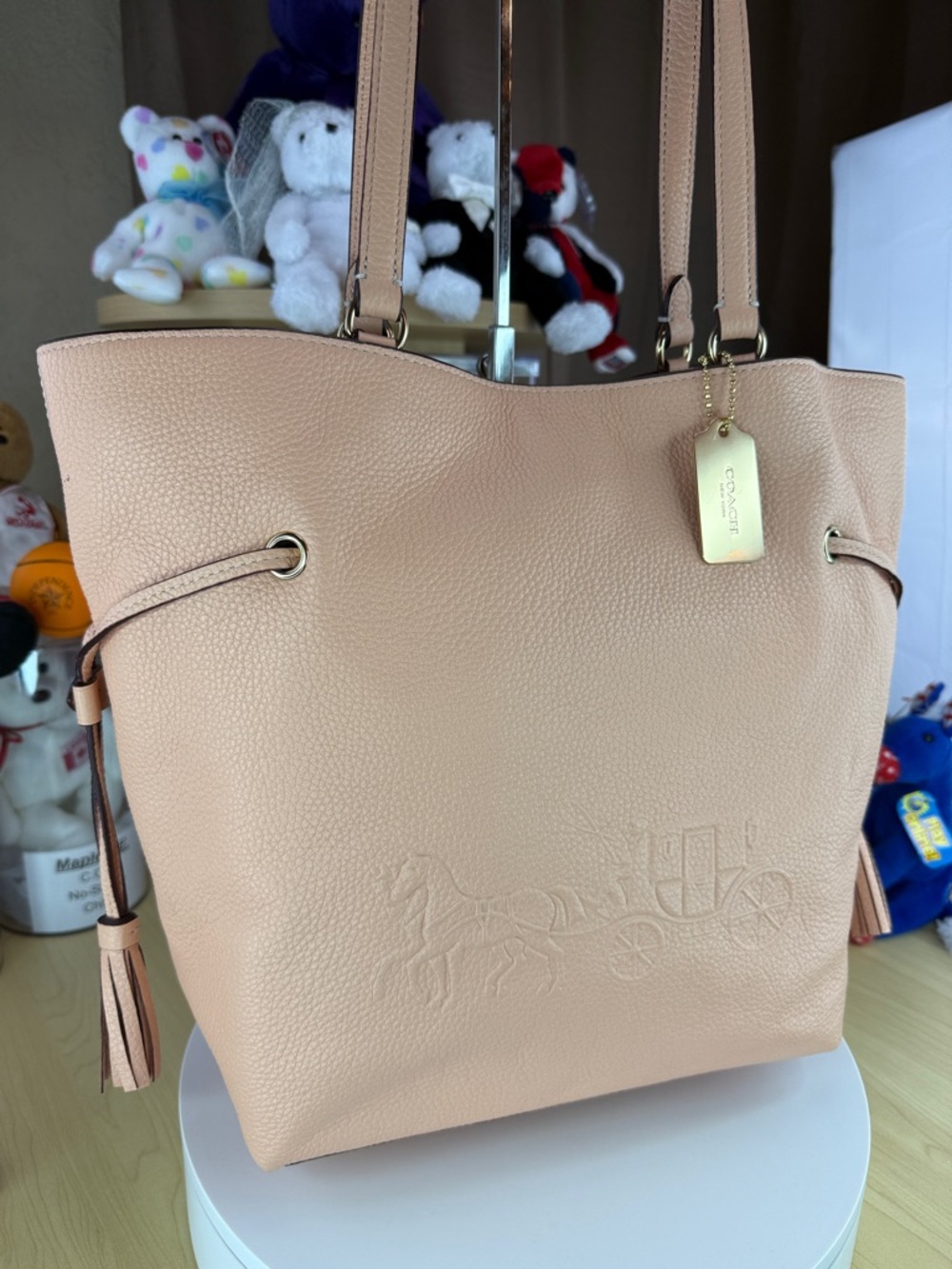 💥COACH - Andy Tote with Horse and Carriage - Refined Pebble Leather - 124U444